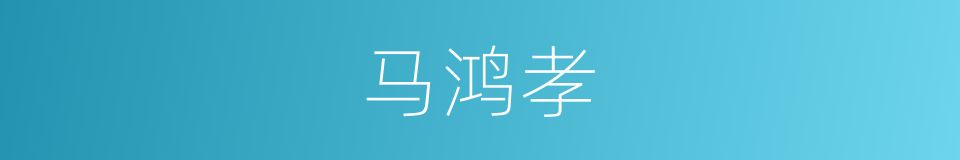 马鸿孝的同义词