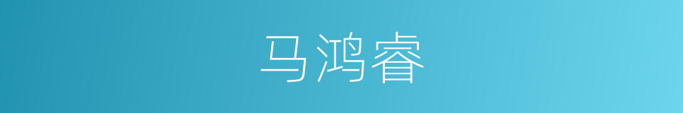 马鸿睿的同义词
