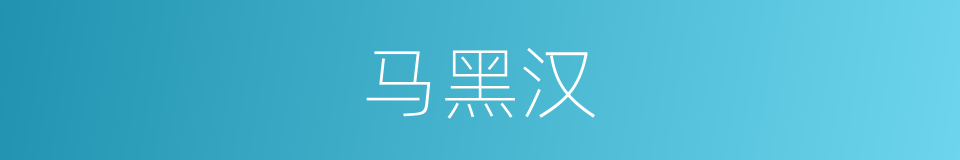 马黑汉的同义词