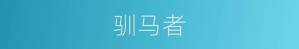 驯马者的同义词