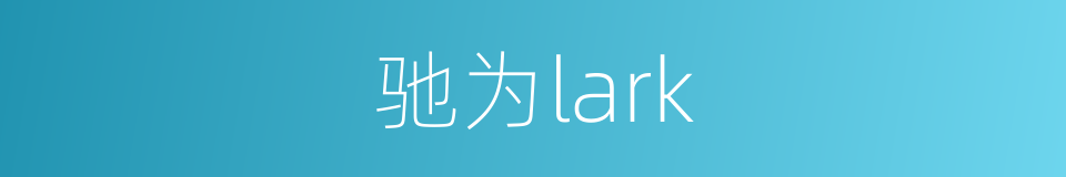 驰为lark的同义词