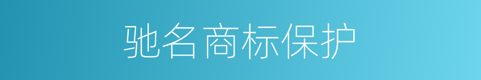 驰名商标保护的同义词