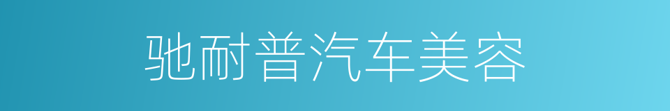 驰耐普汽车美容的同义词