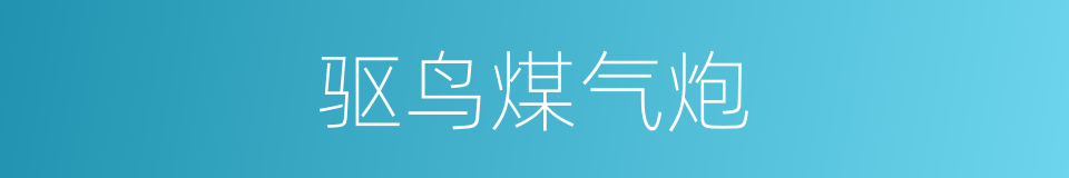 驱鸟煤气炮的同义词
