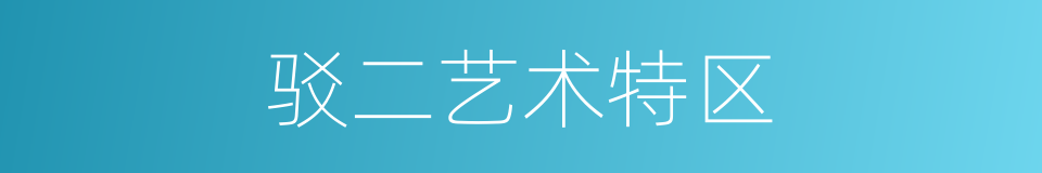 驳二艺术特区的同义词
