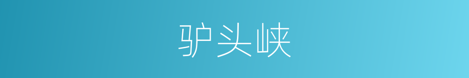 驴头峡的同义词