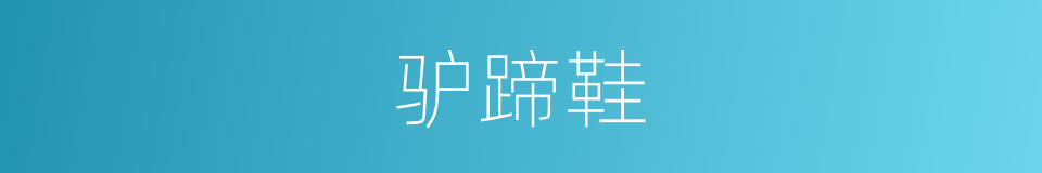 驴蹄鞋的同义词