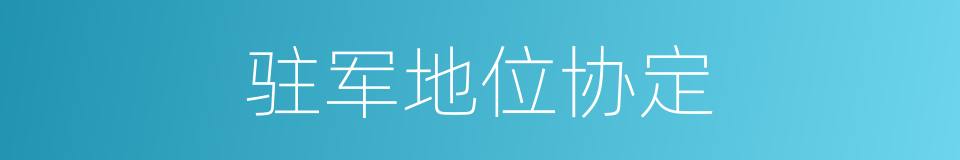 驻军地位协定的同义词