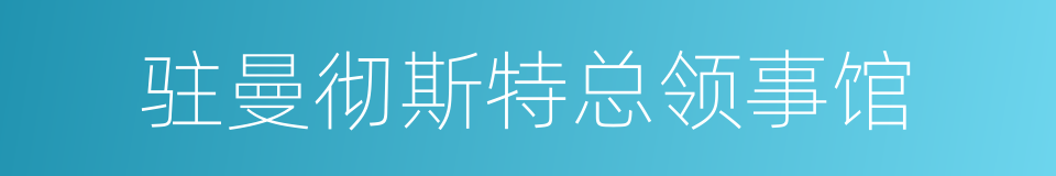 驻曼彻斯特总领事馆的同义词