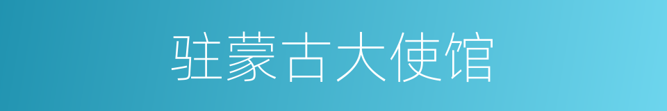 驻蒙古大使馆的同义词