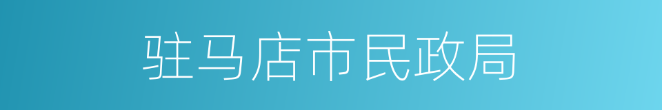 驻马店市民政局的同义词