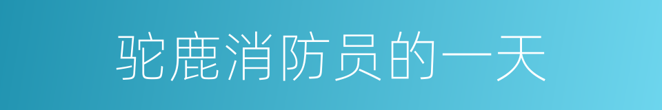 驼鹿消防员的一天的同义词