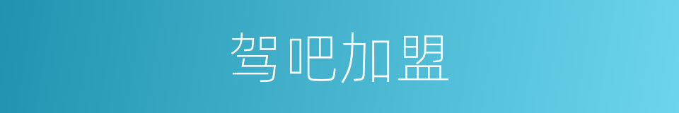 驾吧加盟的同义词