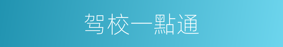 驾校一點通的同義詞