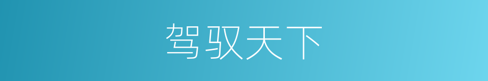 驾驭天下的同义词