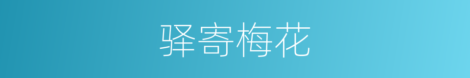 驿寄梅花的意思