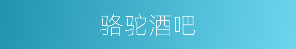 骆驼酒吧的同义词