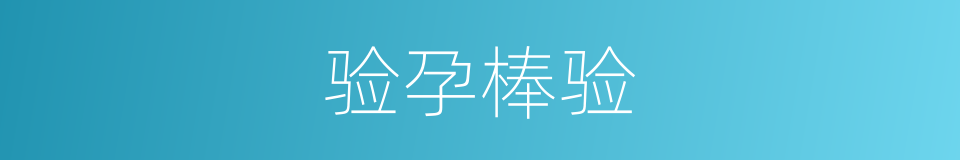 验孕棒验的同义词