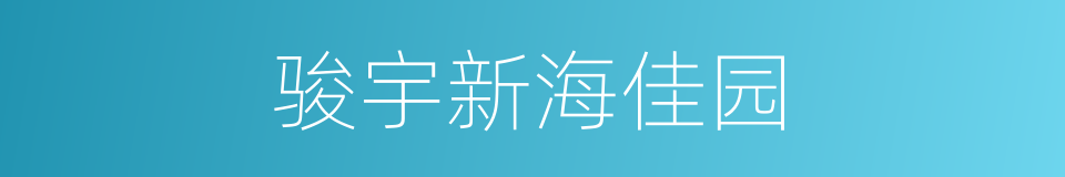 骏宇新海佳园的同义词