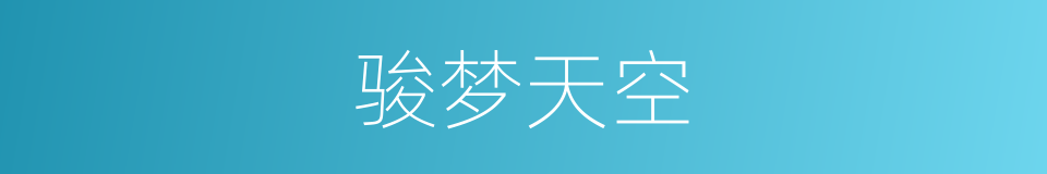 骏梦天空的同义词