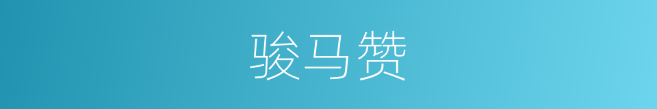 骏马赞的同义词