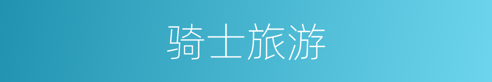 骑士旅游的同义词