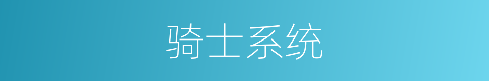 骑士系统的同义词