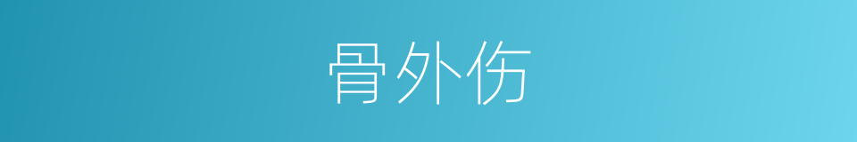 骨外伤的同义词