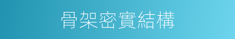 骨架密實結構的同義詞