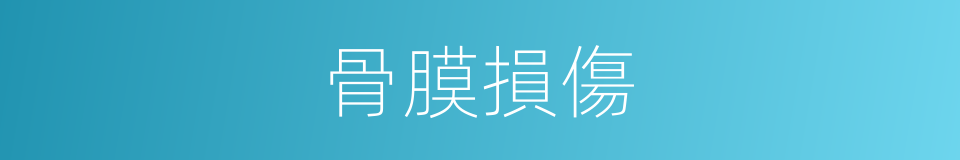 骨膜損傷的同義詞