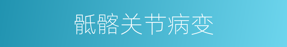 骶髂关节病变的同义词