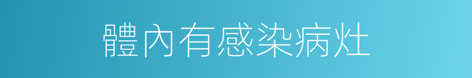 體內有感染病灶的同義詞