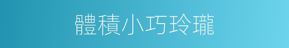 體積小巧玲瓏的同義詞