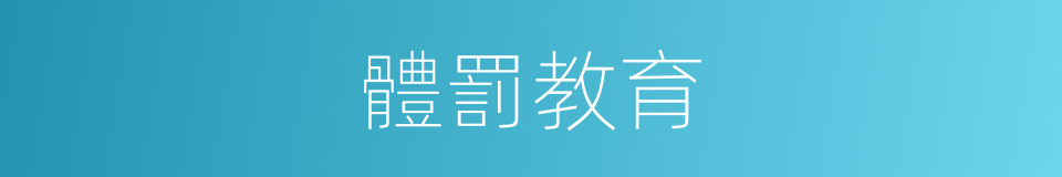 體罰教育的同義詞