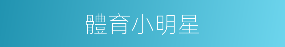 體育小明星的同義詞