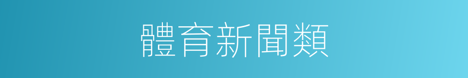 體育新聞類的同義詞