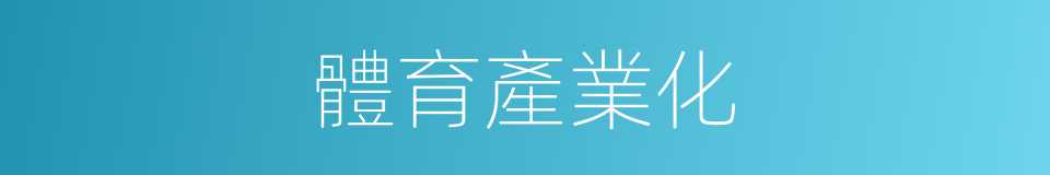 體育產業化的同義詞