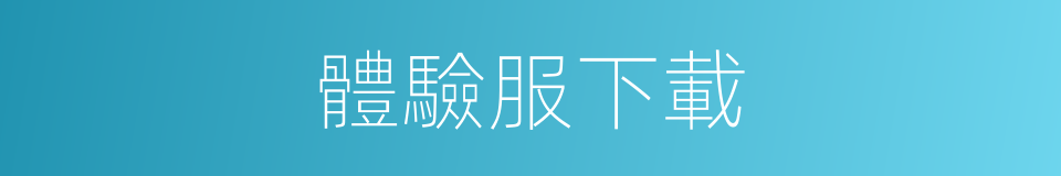 體驗服下載的同義詞