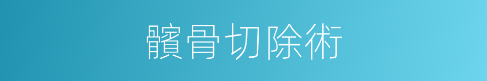 髕骨切除術的同義詞