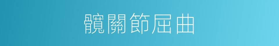 髖關節屈曲的同義詞