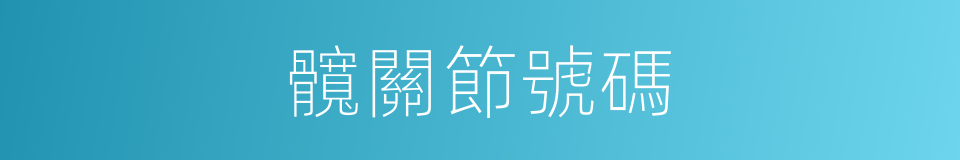 髖關節號碼的同義詞