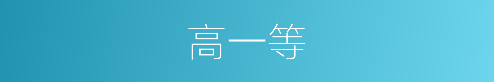 高一等的同义词