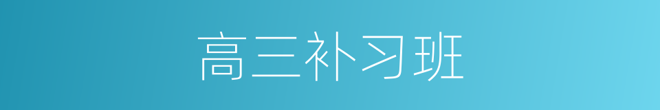 高三补习班的同义词