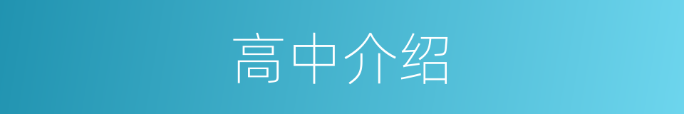 高中介绍的同义词