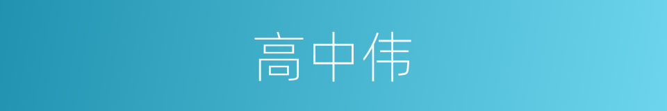 高中伟的同义词