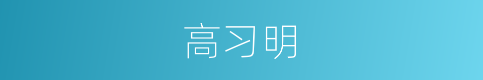 高习明的同义词