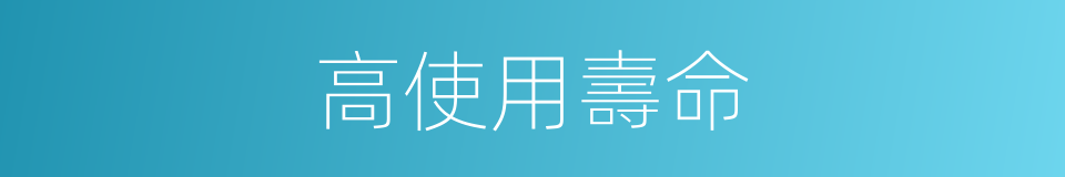 高使用壽命的同義詞