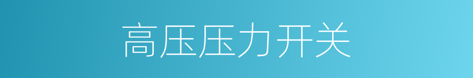 高压压力开关的同义词