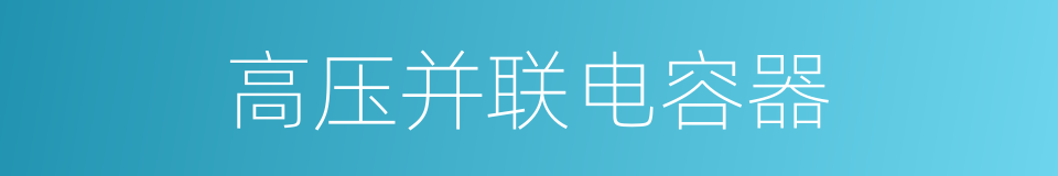 高压并联电容器的同义词