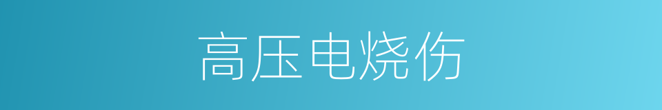 高压电烧伤的同义词